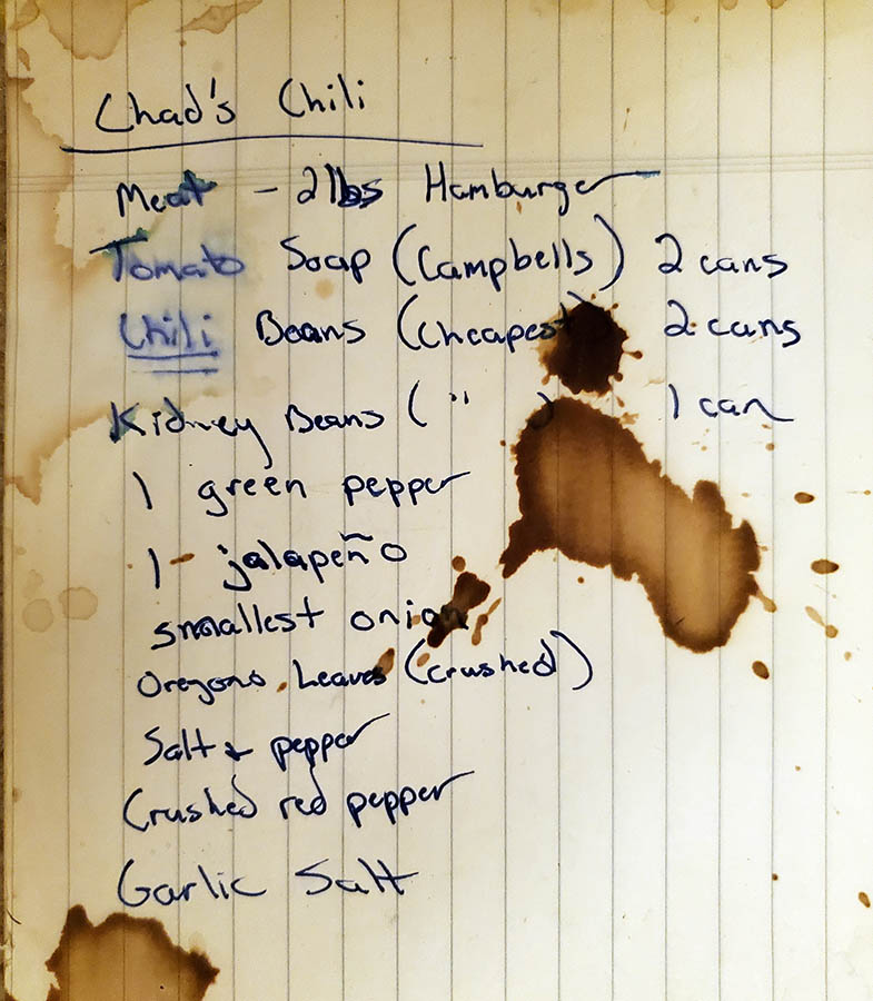 Chad's Chili Recipe